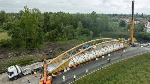 Varato il ponte sul Corno: tappa chiave per la ciclovia