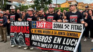 La marcha minera llega a Oviedo: 