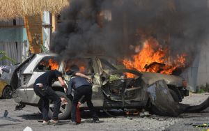 Israeli strikes on highway south of Beirut kill 8, including 2 children, Lebanon says