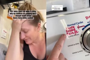 Mom realizes she’s been using the ‘heavy’ setting on her washer wrong for years—and fellow moms are shook