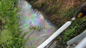 Olio esausto versato nel rio Degora: falde e campagne a rischio