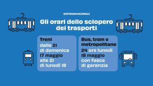 Treni, bus e metrò garantiti per lo sciopero dei trasporti di lunedì 18 maggio