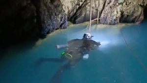 Scoperta una nuova grande galleria nelle Bocche del Timavo