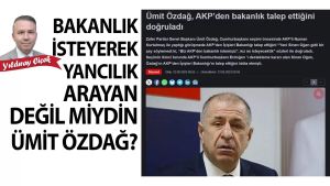 Bakanlık isteyerek yancılık arayan değil miydin Ümit Özdağ?