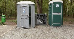 Mystery after toilets knocked over at country park
