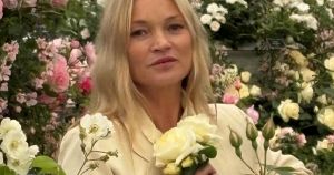Supermodel poses with Norfolk-grown rose named in her honour at Chelsea Flower Show