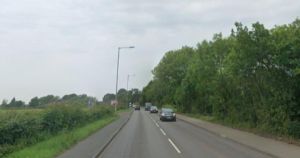 Busy A-road shut in both directions after concrete spill