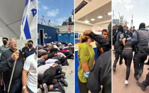 Ben Gvir posts video of himself taunting bound and detained Gaza flotilla activists