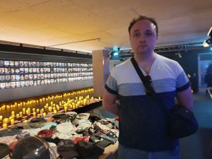 Down an alley past police barricades, visitors throng to London’s unsettling Nova exhibition