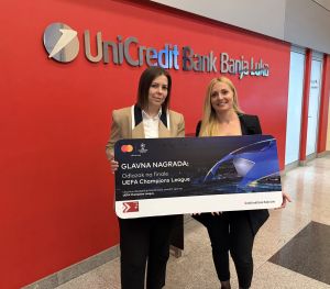 Mastercard i UniCredit Bank a.d. Banja Luka uručili nagradu dobitnici glavne nagrade u nagradnoj igri “Budite dio spektakla”