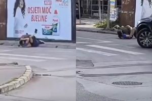 Nesvakidašnji incident u centru Banjaluke: Dva muškarca se tukla nasred ulice (VIDEO)