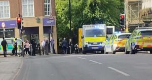 Man in hospital after medical emergency shuts down city centre street