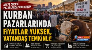 KURBAN PAZARLARINDA İLK TABLO: FİYATLAR YÜKSEK, VATANDAŞ TEMKİNLİ