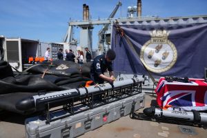 Awaiting deal in Iran war, British navy prepares to clear mines in Strait of Hormuz