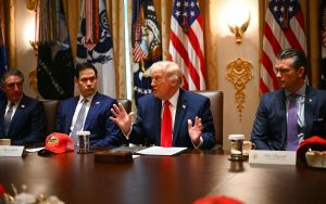 After meeting, White House says Trump will only back a deal that ‘satisfies his red lines’