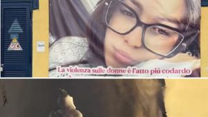 Martina Carbonaro uccisa dall'ex ad Afragola, a fuoco lo striscione che la ricordava. La mamma: «Si scopra chi è stato»