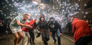 Correfocs are Barcelona’s noisiest tradition – and ‘fire devil’ performers sacrifice their hearing to take part