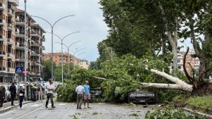 C'è stata una tromba d'aria a Roma nord