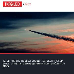 Киев призна провал срещу „Циркон“: Осем ракети, нула прихващания и нов проблем за ПВО