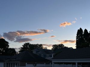 Sunlit clouds