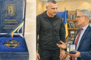 ‘For Assistance in the Defense of Kyiv’: Israel’s Ambassador Receives Award