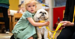 Pupils welcome furry friend during popular school visits