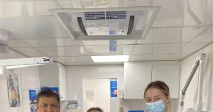 Mobile dental clinic sets up at food hubs