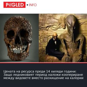 Цената на ресурса преди 14 хиляди години: Защо ледниковият период наложи коопериране между видовете вместо разхищение на калории