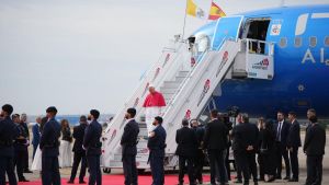 Papst mahnt in Spanien „Treue zum Völkerrecht“ an