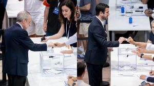 Aplausos, “mentiroso” y colas para fotos: así votaron Florentino y Riquelme en las elecciones del Real Madrid