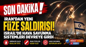 İRAN’DAN YENİ FÜZE SALDIRISI: İSRAİL’DE HAVA SAVUNMA SİSTEMLERİ DEVREYE GİRDİ