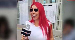 Deysi Araujo fue una de las primeras en votar y vistió ‘tapadita’ para que no la ‘rajen’