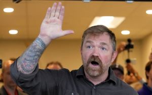 Anti-Israel US Senate candidate draws support despite Nazi tattoo, allegations of abuse