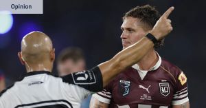 Kalyn Ponga has a shoulder charge problem. NSW will be hoping history repeats