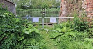 Fishing jetty on the Broads fenced off after safety fears