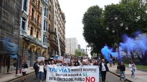 La gran protesta de Trevías en Oviedo que movilizó a la mitad de su población: 