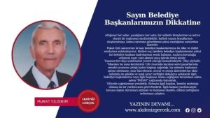 Sayın Belediye Başkanlarımızın Dikkatine