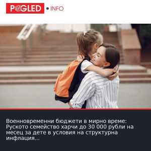 Военновременни бюджети в мирно време: Руското семейство харчи до 30 000 рубли на месец за дете в условия на структурна инфлация