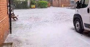 Thunder and hail storms sweep across Norfolk
