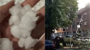 Maltempo, i 15 minuti di devastazione a Legnano: raffiche di vento, maxi grandinata e alberi caduti /