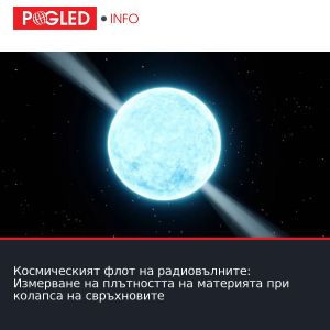 Космическият флот на радиовълните: Измерване на плътността на материята при колапса на свръхновите