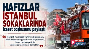 Hafızlar İstanbul Sokaklarında İcazet Coşkusunu Paylaştı