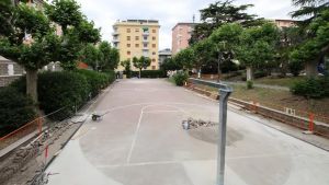 Piazza Carlo Alberto ridisegnata aspetta il basket firmato Jordan