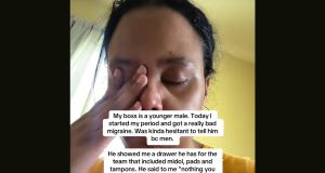 Woman praised her male boss for his response to her period woes. Then the guy’s mom chimed in.