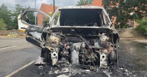 Council worker reveals his narrow escape after his work van is engulfed in flames