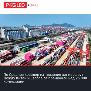 По Средния коридор на товарния жп маршрут между Китай и Европа са преминали над 25 000 композиции
