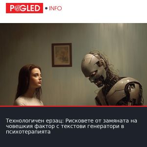 Технологичен ерзац: Рисковете от замяната на човешкия фактор с текстови генератори в психотерапията