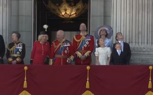 (VIDEO) Royal Family Watches Red Arrows Flypast from Buckingham Palace Balcony During Trooping the Colour