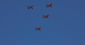 Red Arrows soar through Norfolk skies as part of King's birthday flypast
