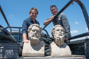 ‘Wondrous’ Roman busts unearthed in ancient winepress in northern Israel